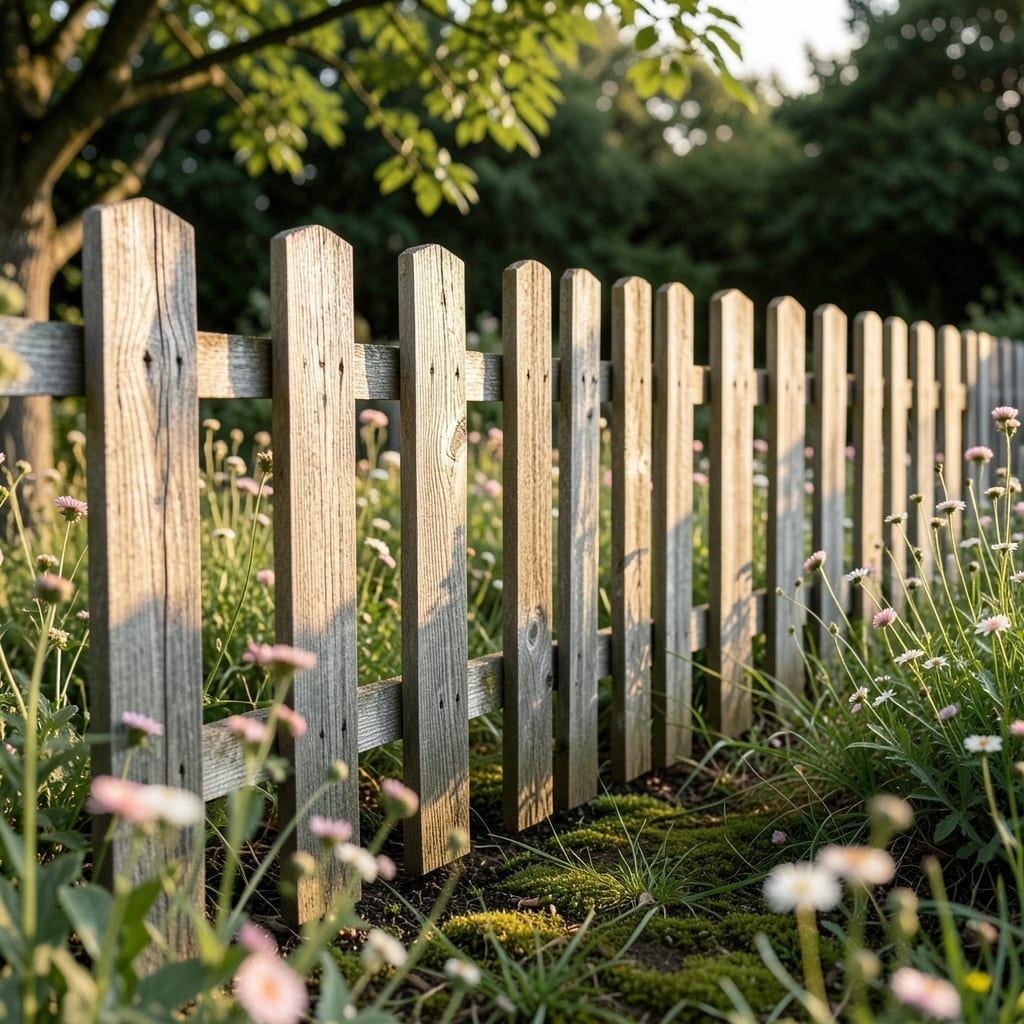 Reclaimed Wood Picket Fence