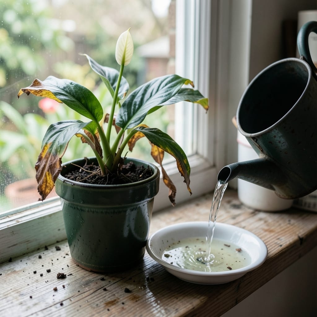 Signs of Overwatered Plants: Drooping Leaves and Waterlogged Soil Fix Signs of Overwatered Plants: Drooping Leaves and Waterlogged Soil Fix