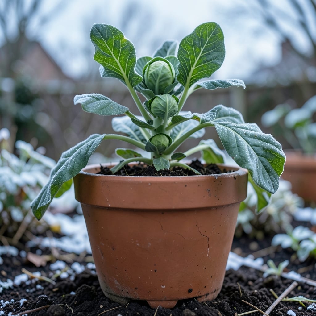 Brussels Sprouts in Containers