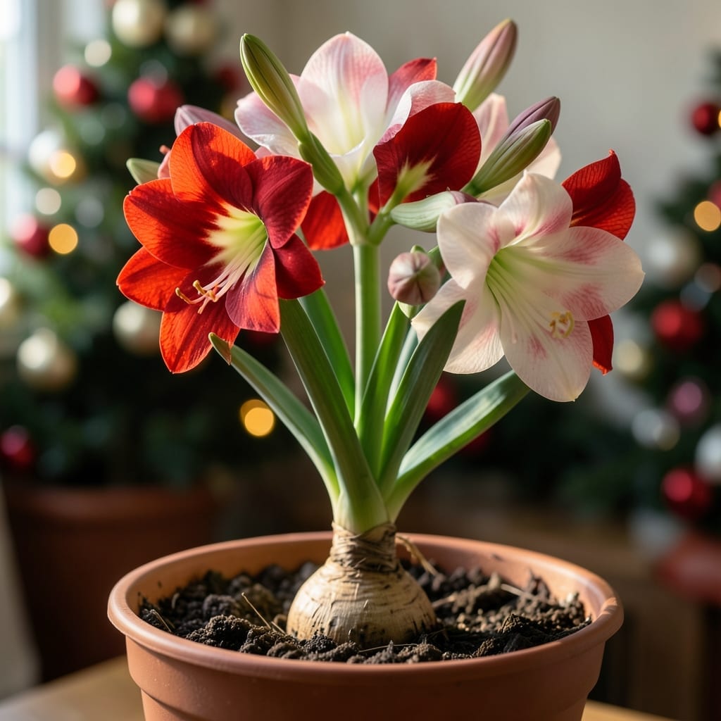 Amaryllis for Dramatic Holiday Blooms