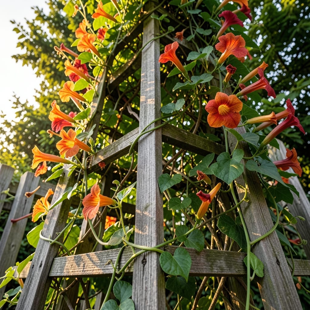 Trumpet Vine for Vertical Appeal