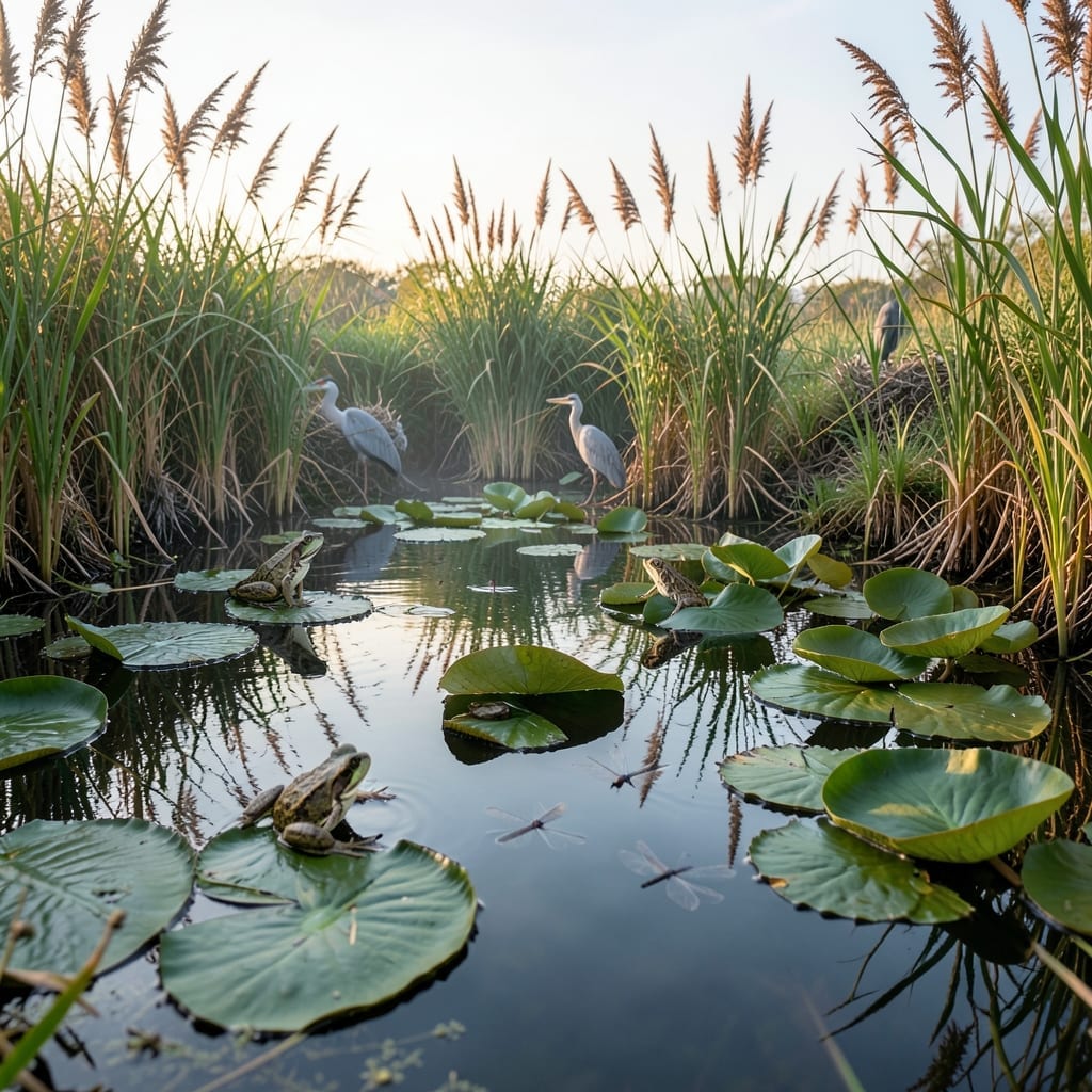 Wildlife-Friendly Marsh Pond