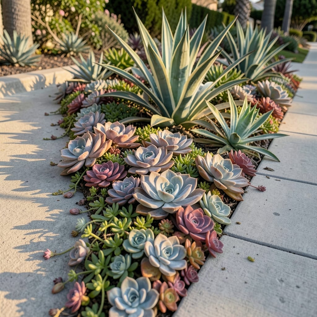 Mixed Succulent Border