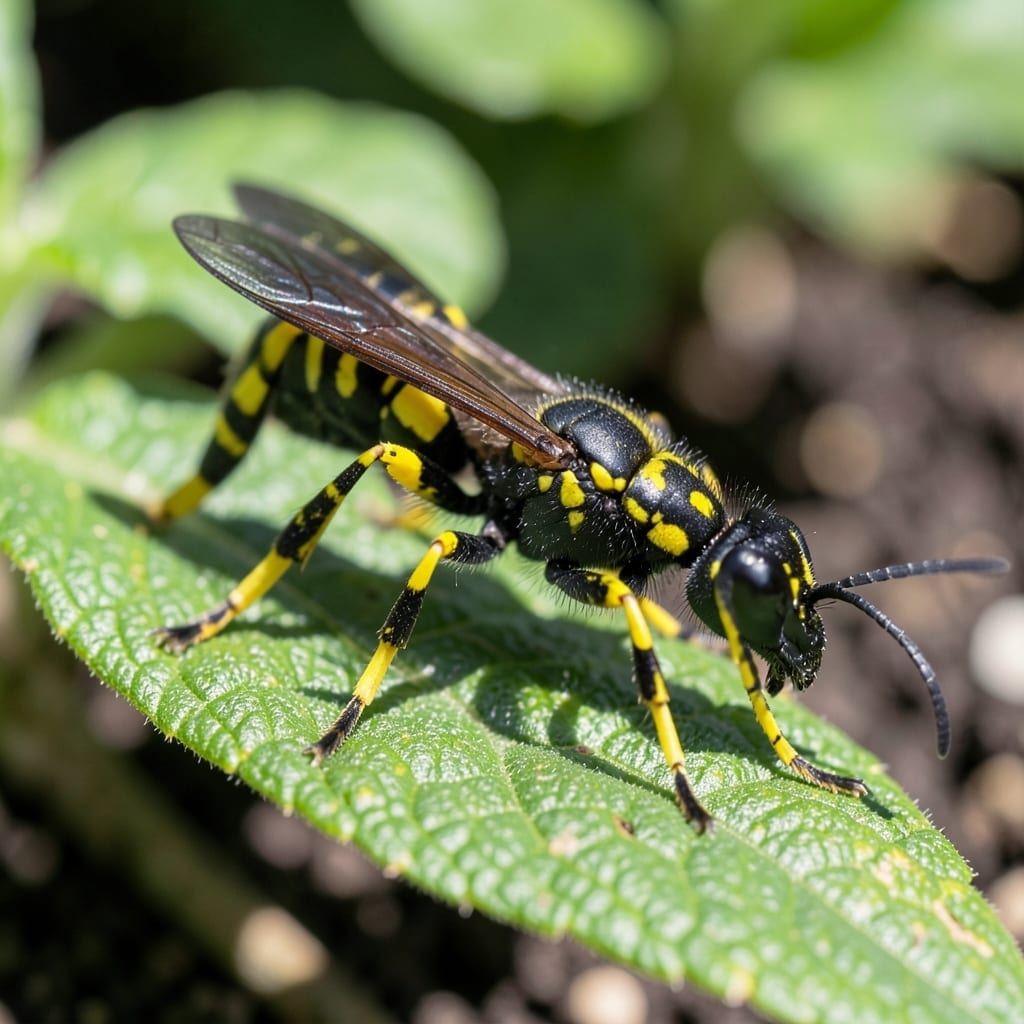Wasp With Yellow And Black Legs: Identification And Safety Precautions