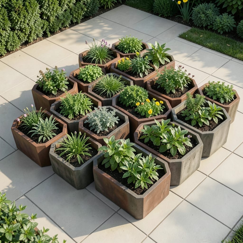 Modular Hexagonal Planter Set