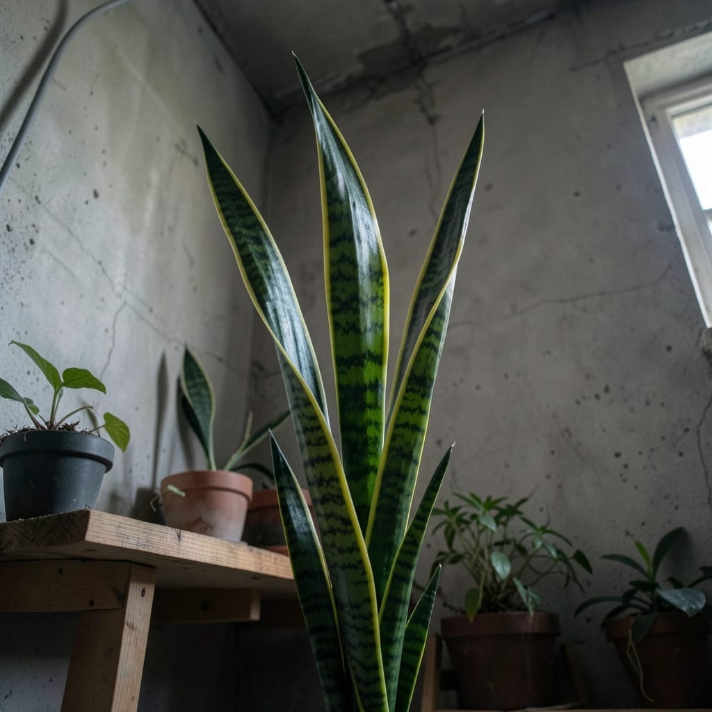 Snake Plant in Dark Corners
