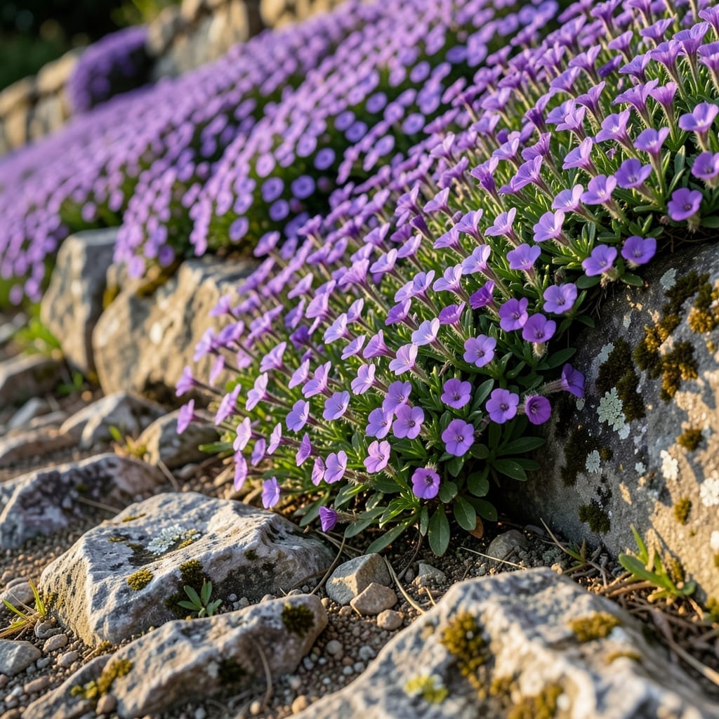 Aubrieta with Purple Flowers