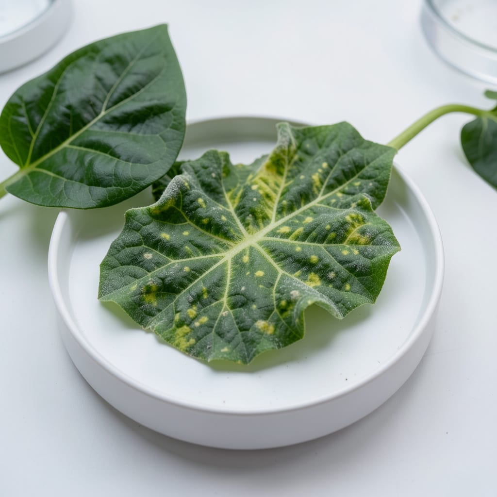 Eggplant Leaf Curl Virus: Early Signs and Organic Control Methods example with annotations