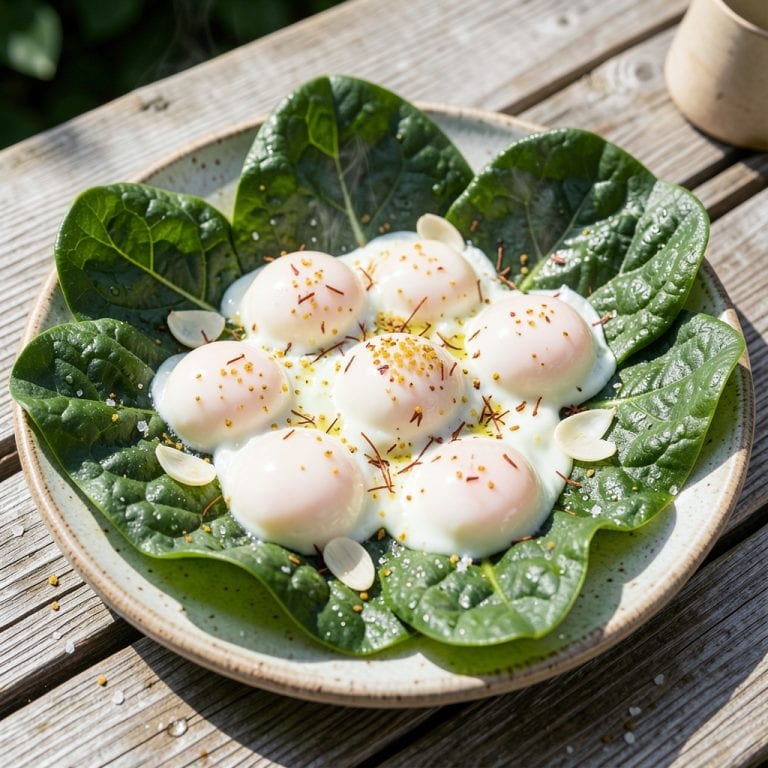 Eggs On Zucchini Leaves Recipe: Mediterranean Garden Breakfast