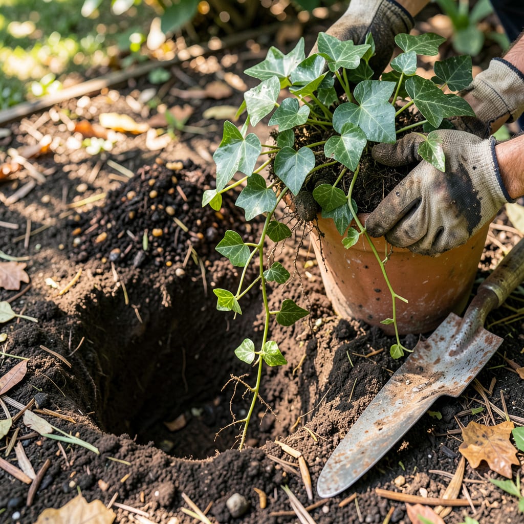 English Ivy Transplant Guide: Foolproof Steps for Thriving Vines illustration with key details