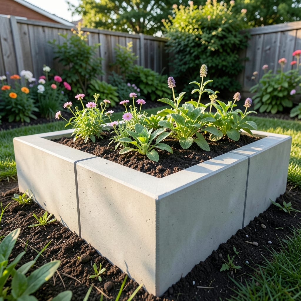 Concrete Block Raised Garden