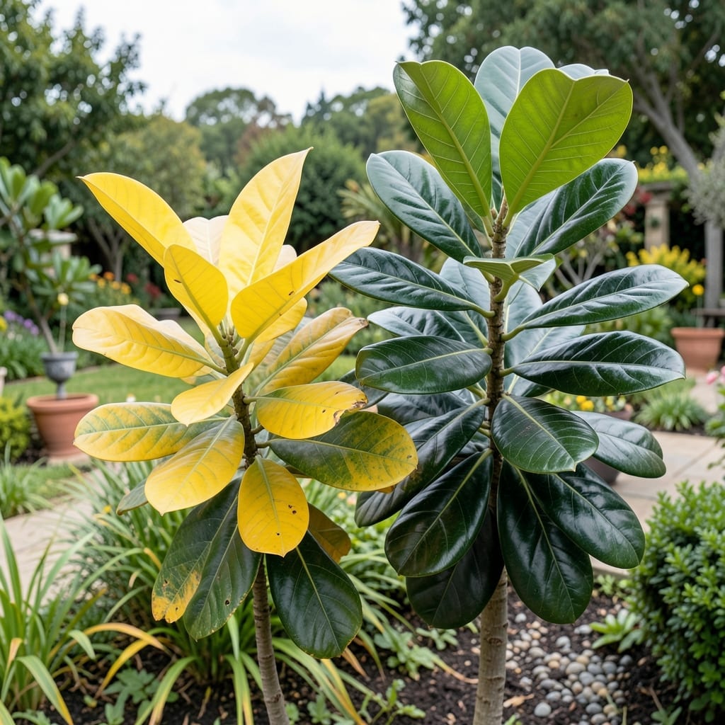 Yellow Leaves on Rubber Plant: Light and Water Adjustments for Revival Yellow Leaves on Rubber Plant: Light and Water Adjustments for Revival