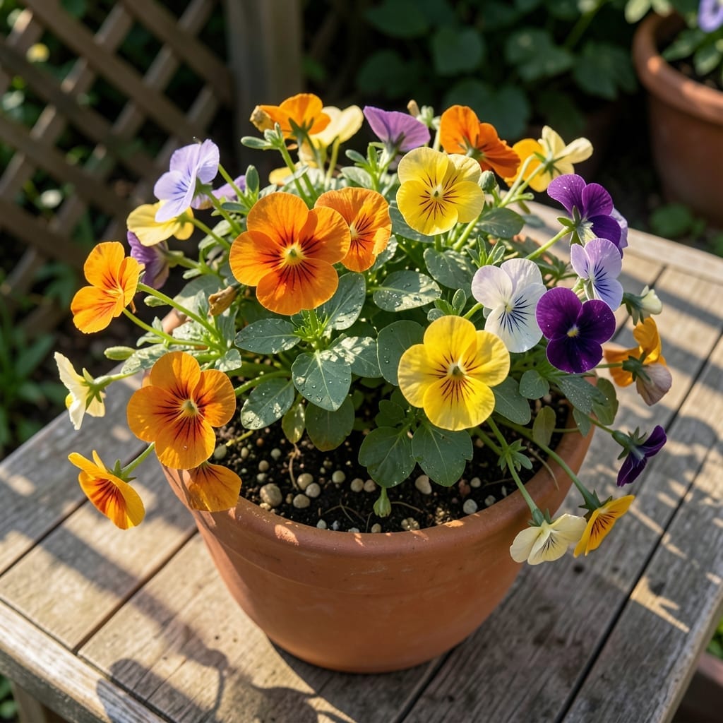 Edible Flower Container Garden