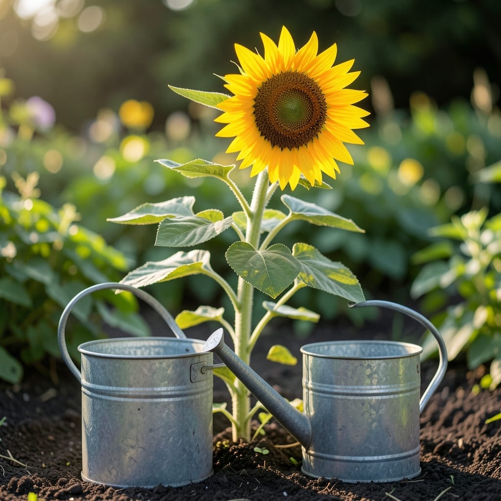 Sunflower Water Requirements: Weekly Guide for Tall Healthy Stalks Sunflower Water Requirements: Weekly Guide for Tall Healthy Stalks