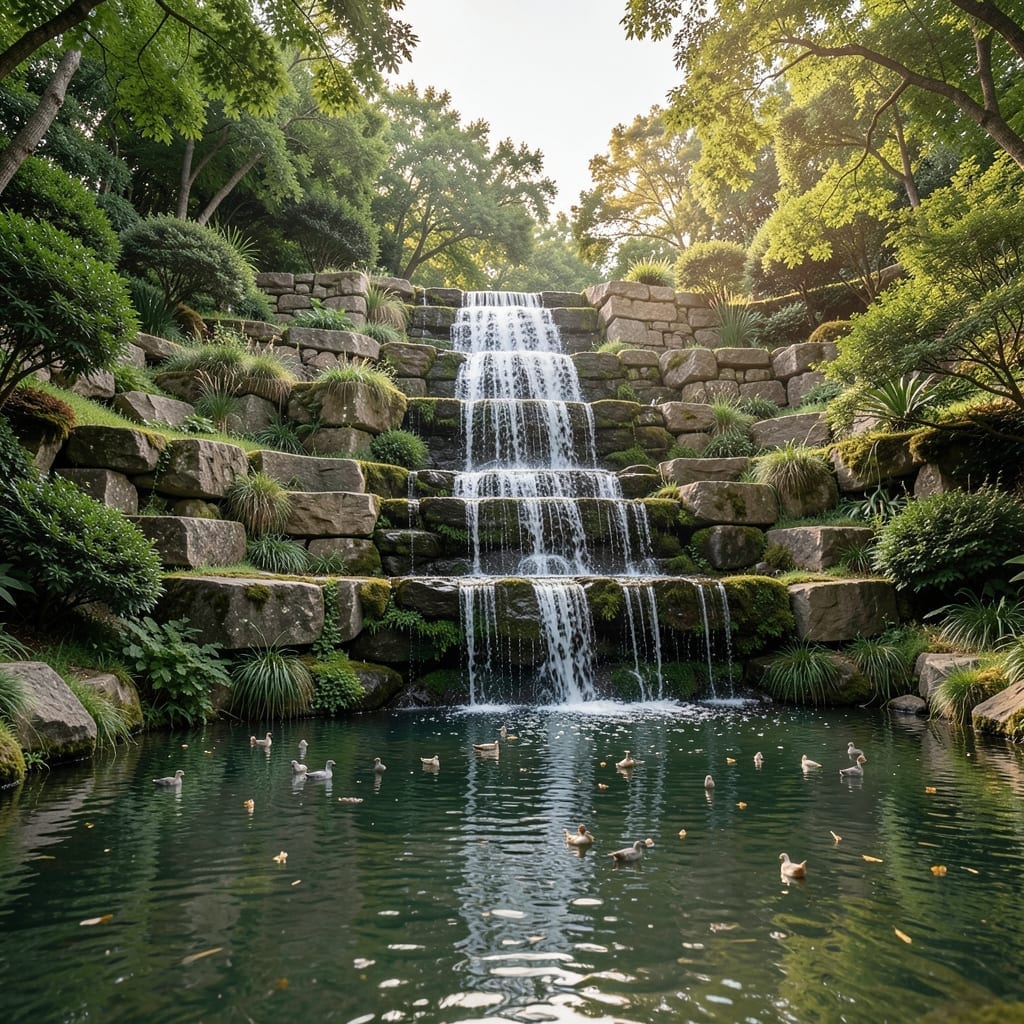 Waterfall and Pond Feature