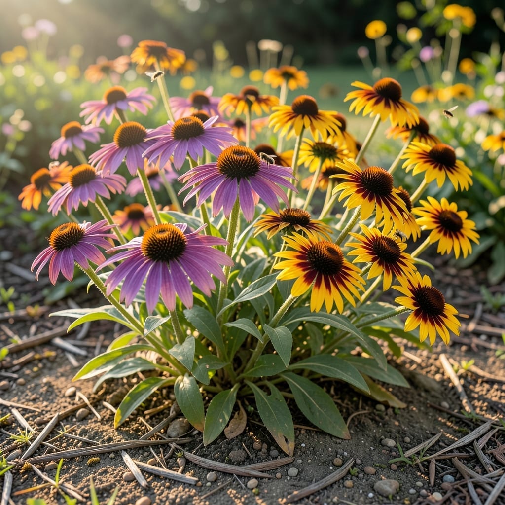 Echinacea with Black-Eyed Susan