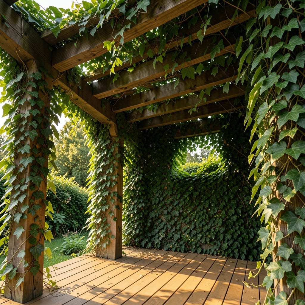 Ivy-Covered Pergola System