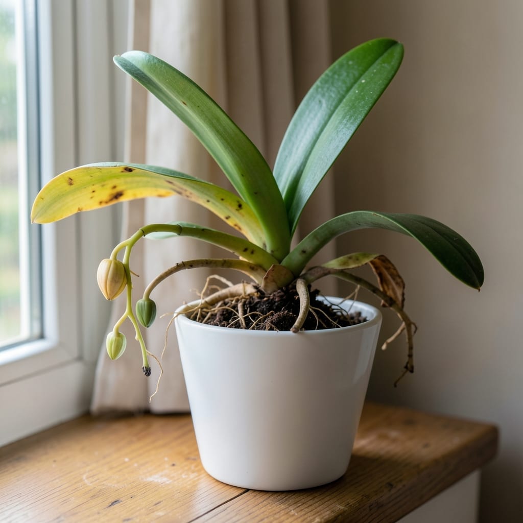 Signs of Overwatered Orchid: Visual Clues and Immediate Rescue Steps Signs of Overwatered Orchid: Visual Clues and Immediate Rescue Steps
