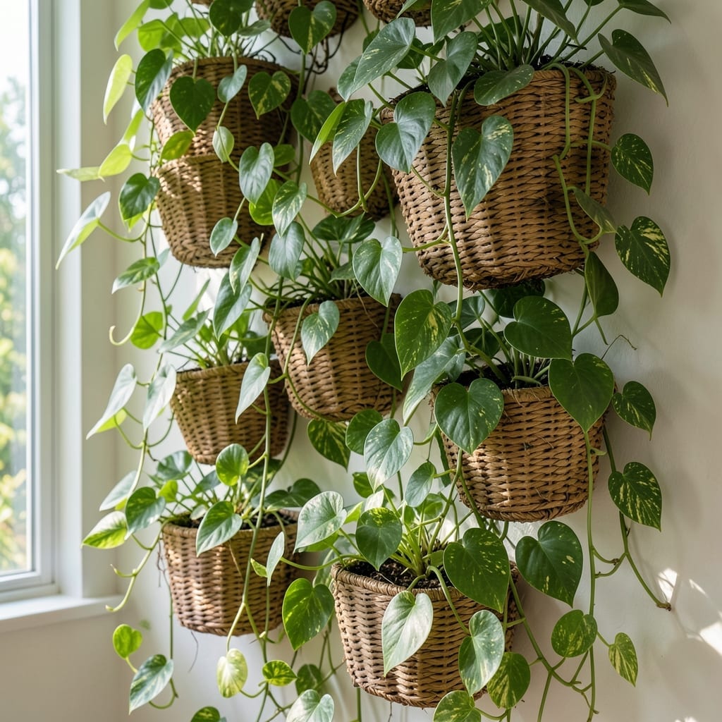 Pothos and Philodendron Duet