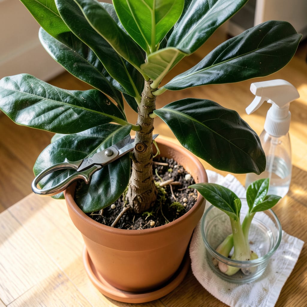 Visual representation of Fiddle Leaf Fig Pruning: The Foolproof Guide to Bushier Growth