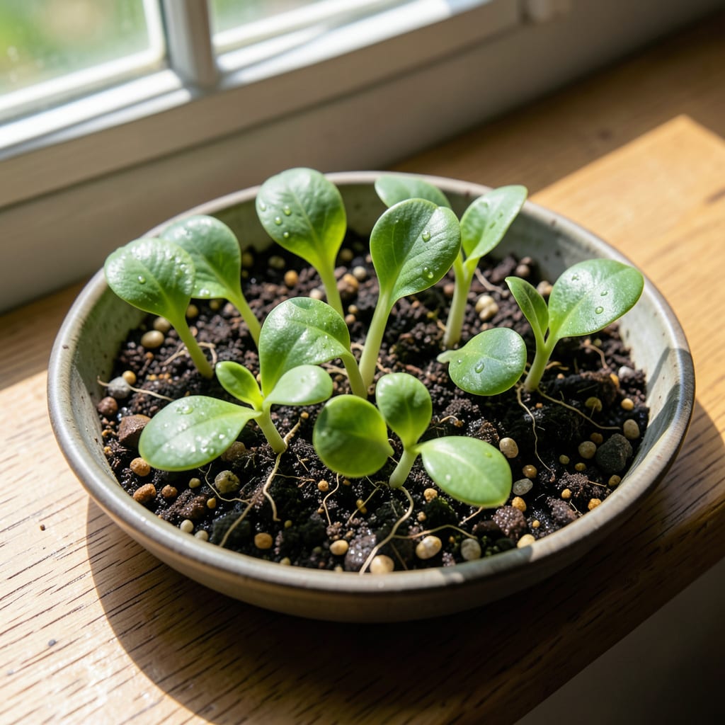 First Leaves On Seedlings: Early Signs Of Healthy Growth illustration with key details