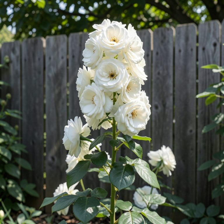 Full Grown White Pillar Rose of Sharon: Striking Vertical Accent for Landscapes