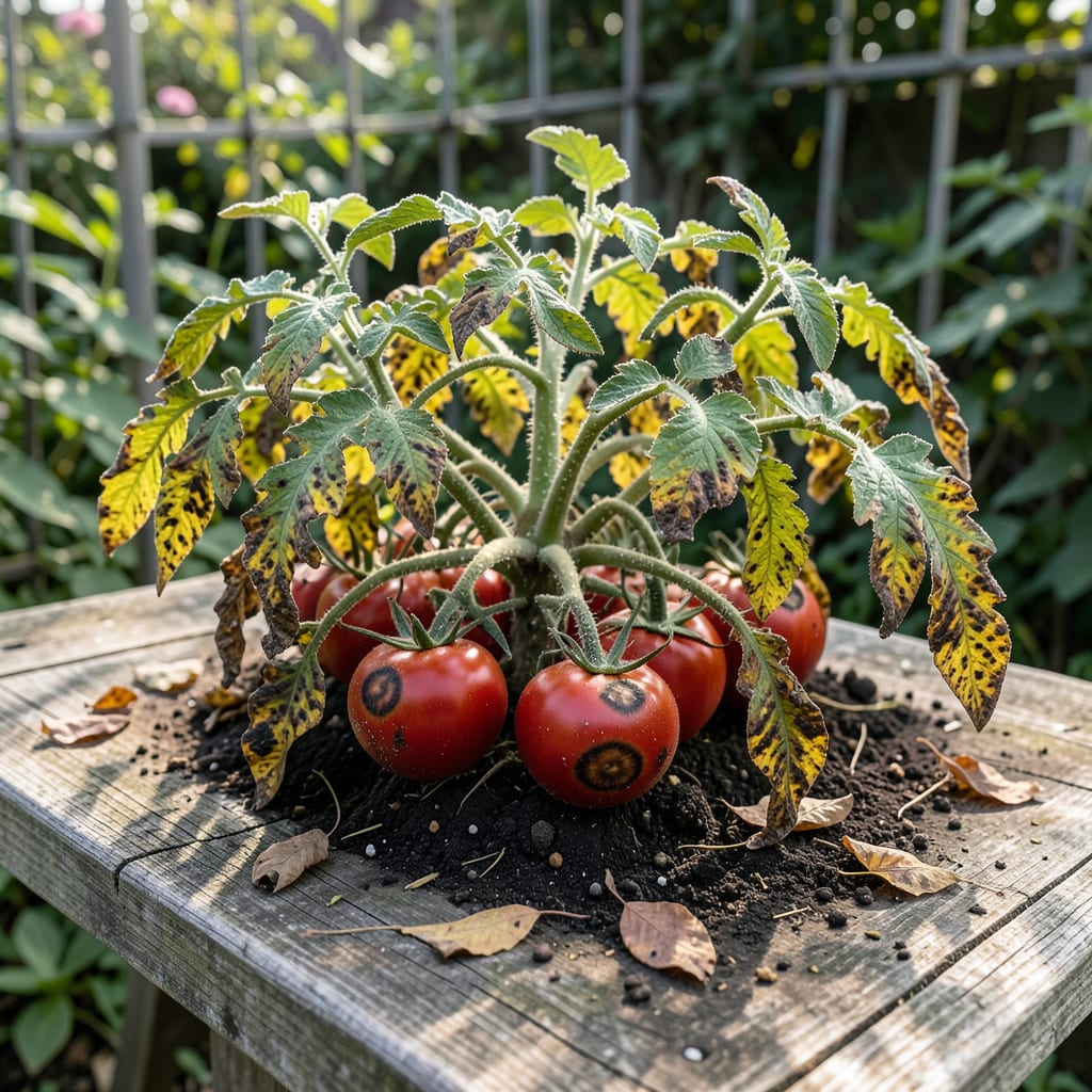 Fungal Disease In Tomato Plants: Early Detection And Organic Remedies illustration with key details