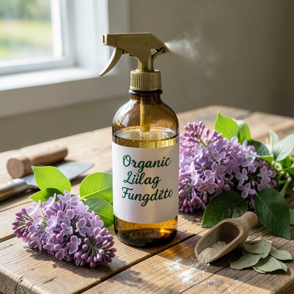 Visual representation of Fungicide for Powdery Mildew on Lilacs: Organic Spray for Healthy Blooms