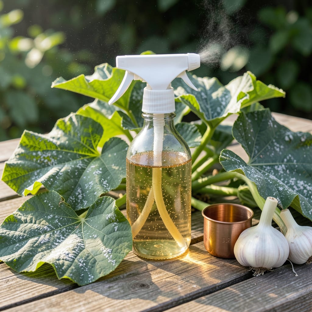 Fungicide for Powdery Mildew on Squash: Organic Spray for Immediate Protection illustration with key details