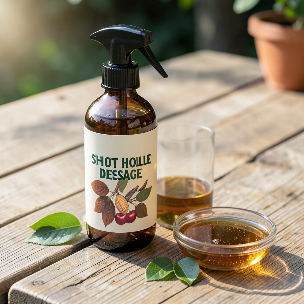 Fungicide for Shot Hole Disease: Organic Spray for Fruit Trees example with annotations