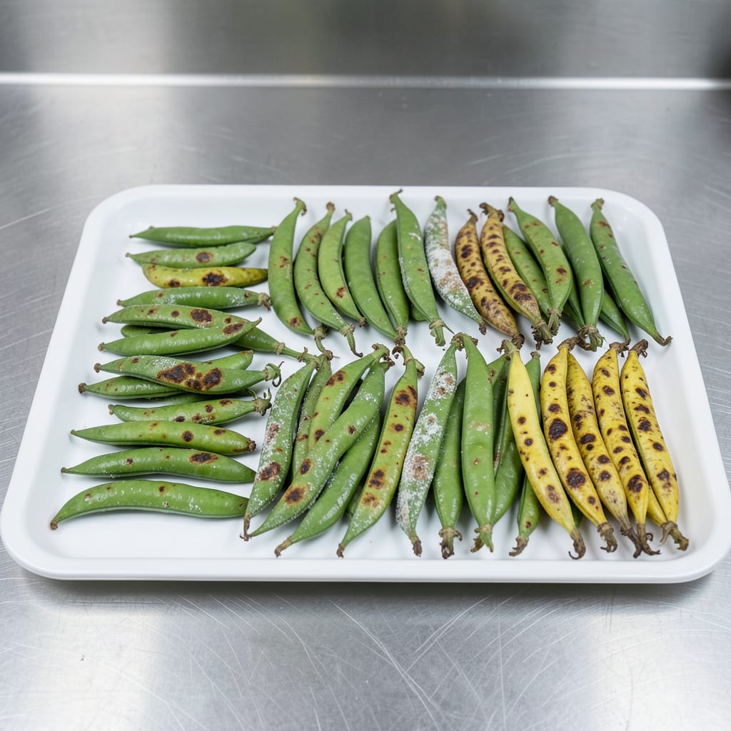 green bean diseases images example with annotations