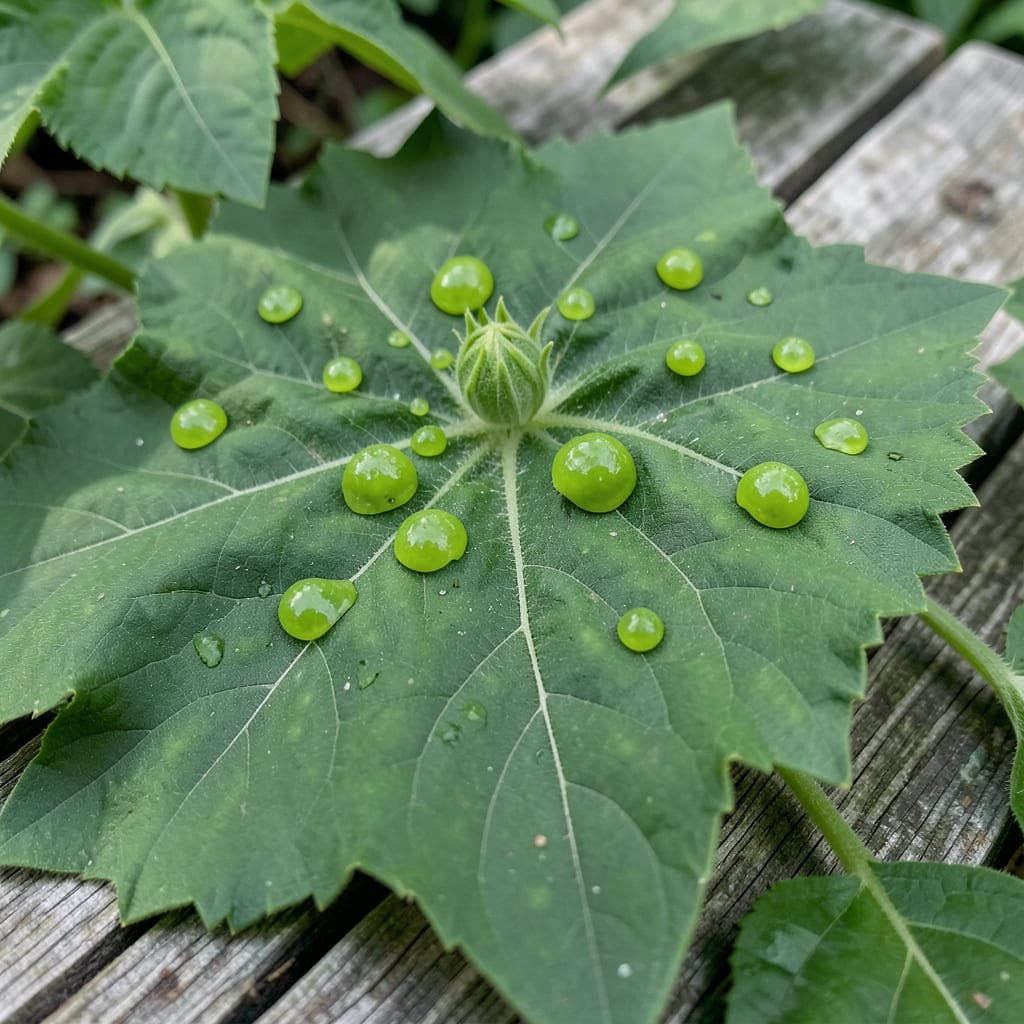 Green Bumps On Black Eyed Susan Leaves: Fungal Growth and Early Treatment example with annotations
