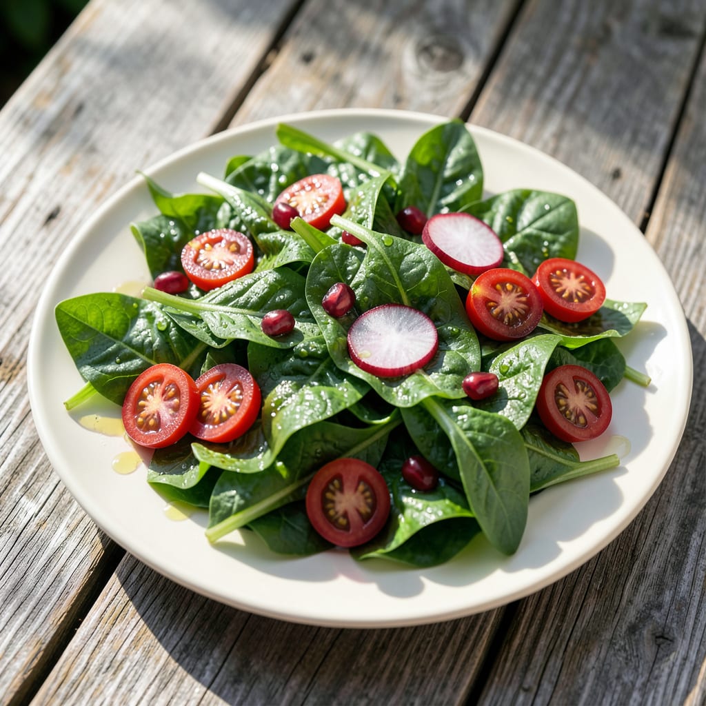 Visual representation of green leaves with red