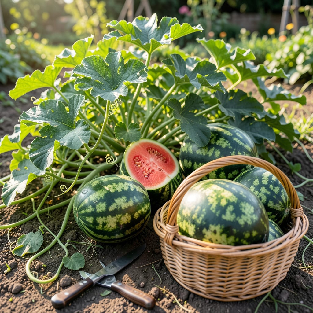Complete harvest time for watermelon overview image