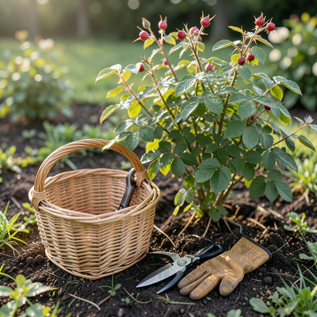 Visual representation of Harvesting Rose Hips Wild: Field Guide to Optimal Ripeness