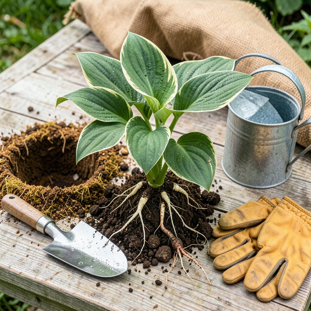 Hosta Transplanting: Step by Step Guide for Thriving Plants detailed visual guide
