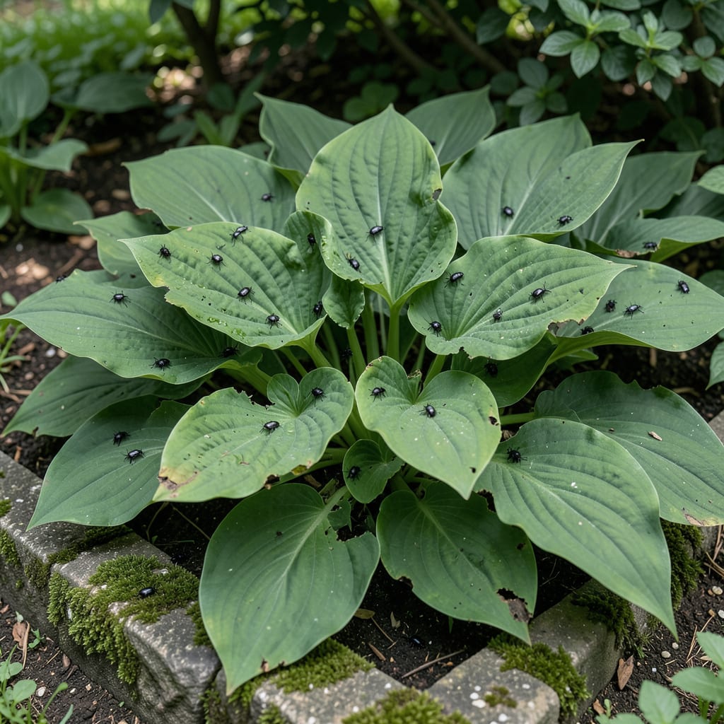 Hostas Bugs Eating Leaves: Natural Remedies to Protect Your Garden example with annotations
