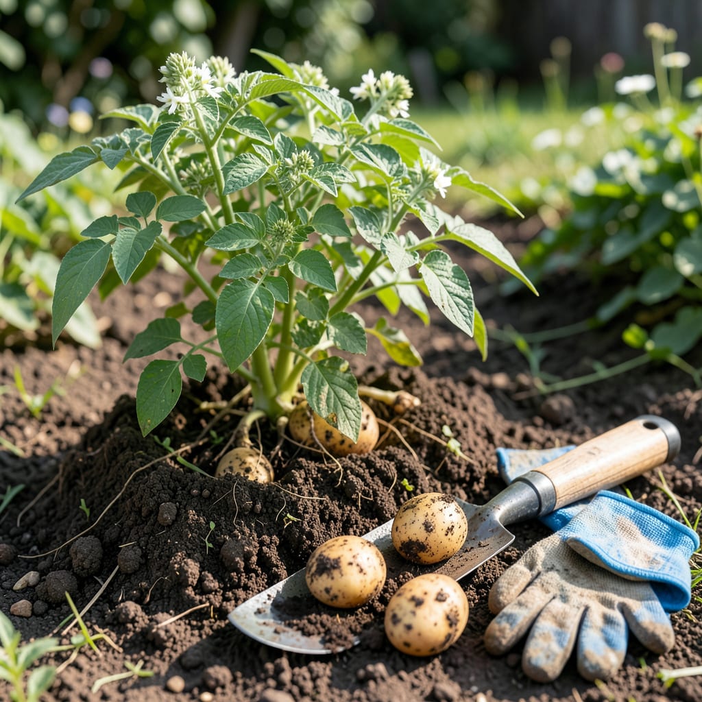 How Do You Know When It's Time to Harvest Potatoes: Field Tested Signs for Gardeners example with annotations