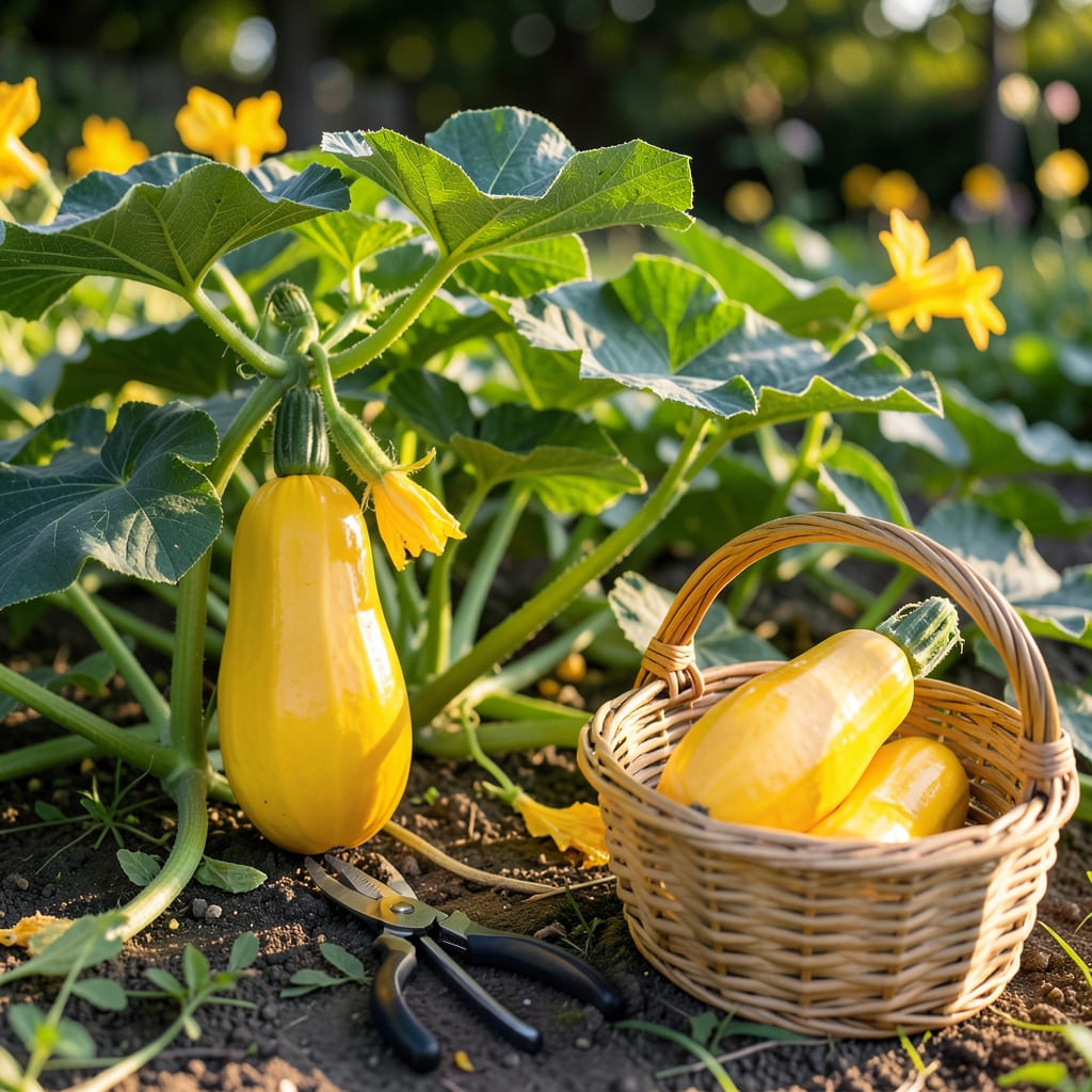 How Do You Know When Yellow Squash Is Ready to Pick: Size and Skin Clues example with annotations