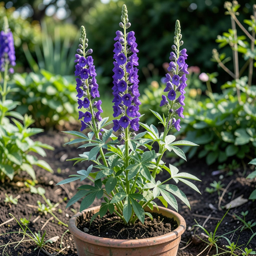 Visual representation of how long do delphiniums bloom