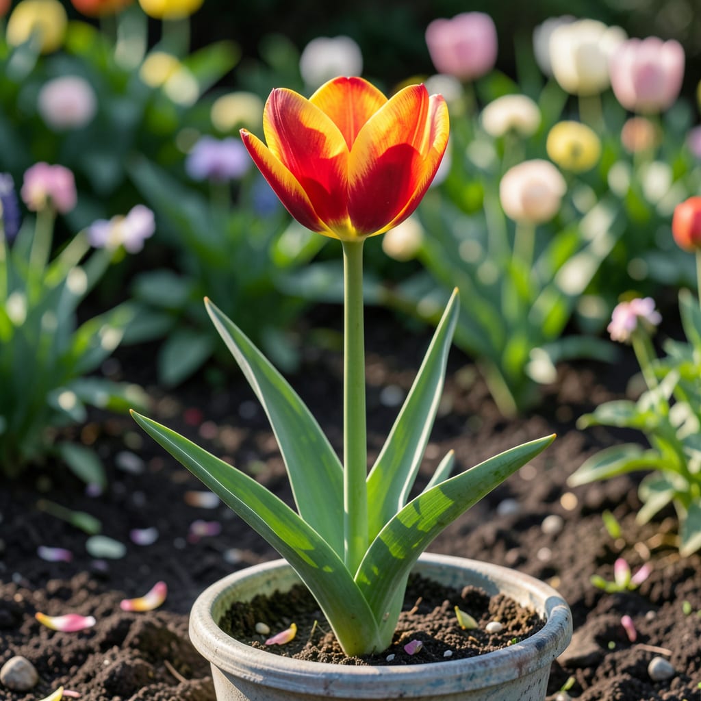 Visual representation of how long do tulips stay in bloom