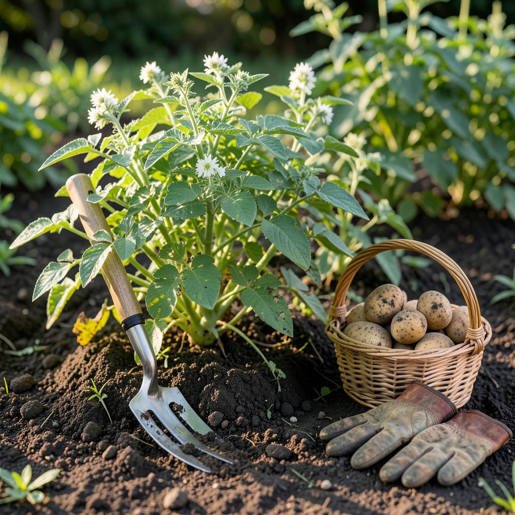 How Long to Harvest Potatoes: Field Tested Timing for Gardeners example with annotations