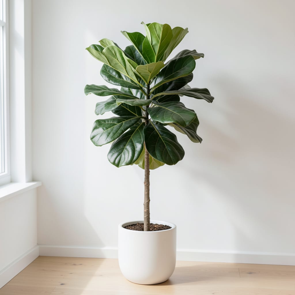 How Much Light Does a Fiddle Leaf Plant Need: Expert Care Tips example with annotations