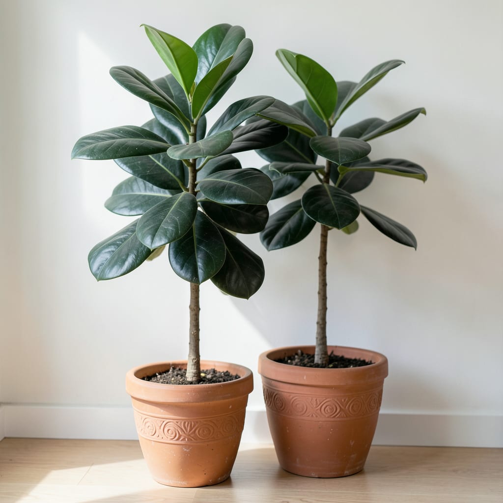 How Much Light Does a Rubber Plant Need Indoors: Essential Care Tips example with annotations