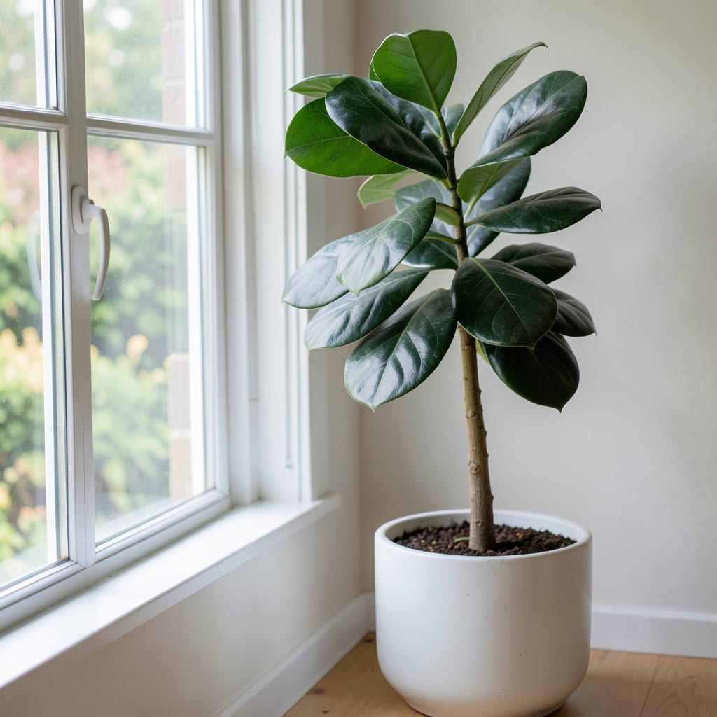 How Much Light Does Baby Rubber Plant Need: Care Tips for Thriving Plants example with annotations