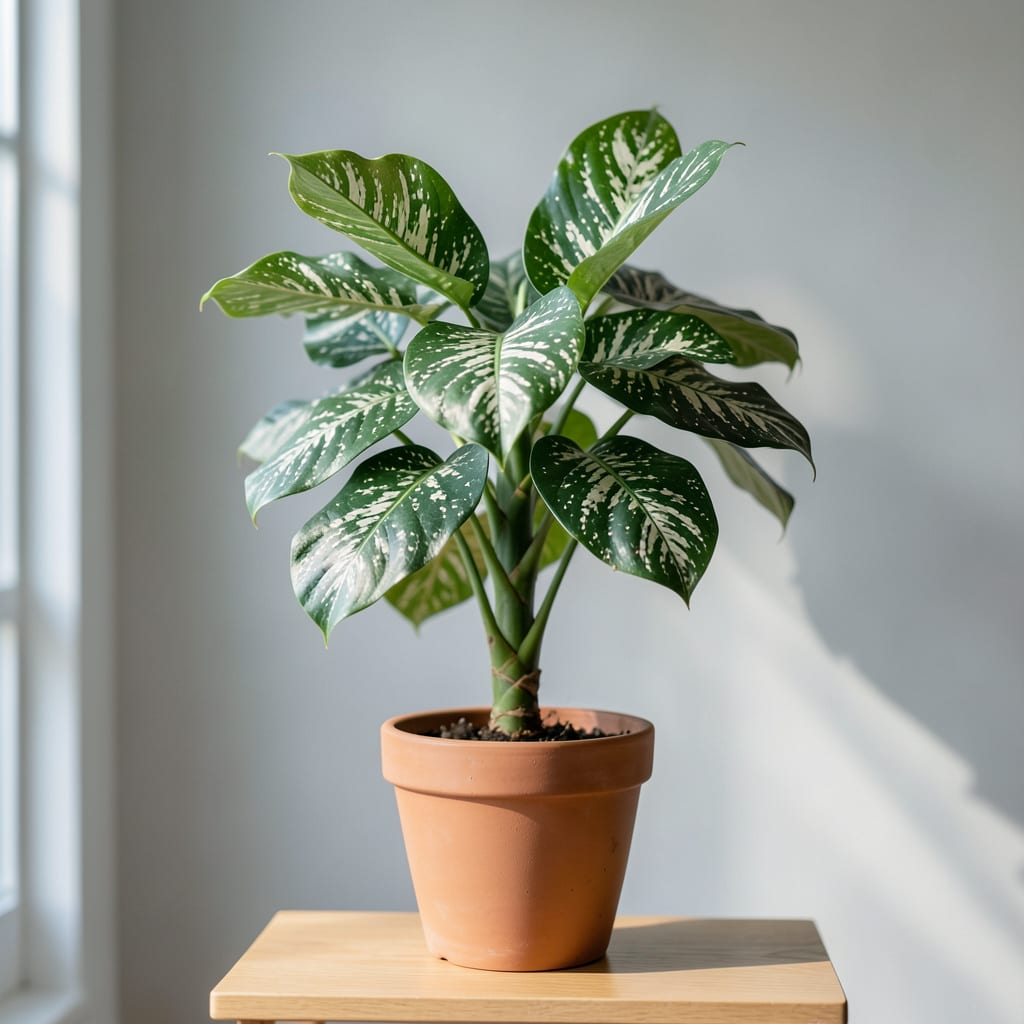 How Much Light Does Dumb Cane Need: Care Tips for Thriving Plants example with annotations