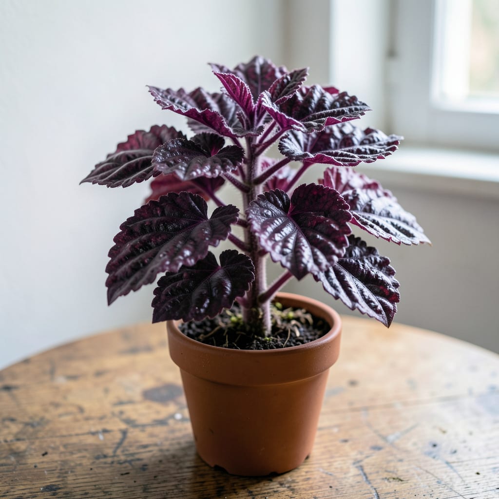 How Much Light Does Purple Waffle Plant Need: Optimal Growing Conditions detailed visual guide