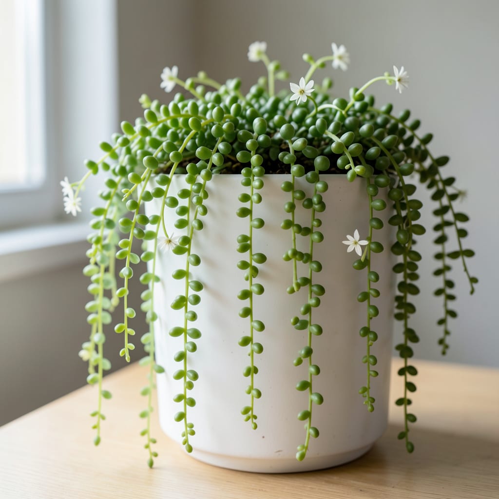 Visual representation of How Much Light Does String of Pearls Need: Essential Care Tips
