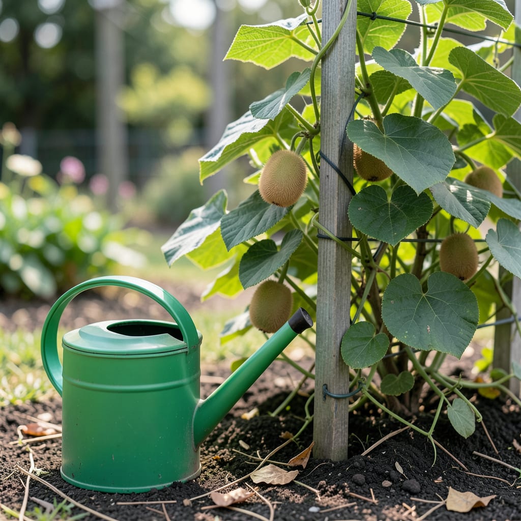 Visual representation of How Much Water Does a Kiwi Plant Need: Expert Watering Tips