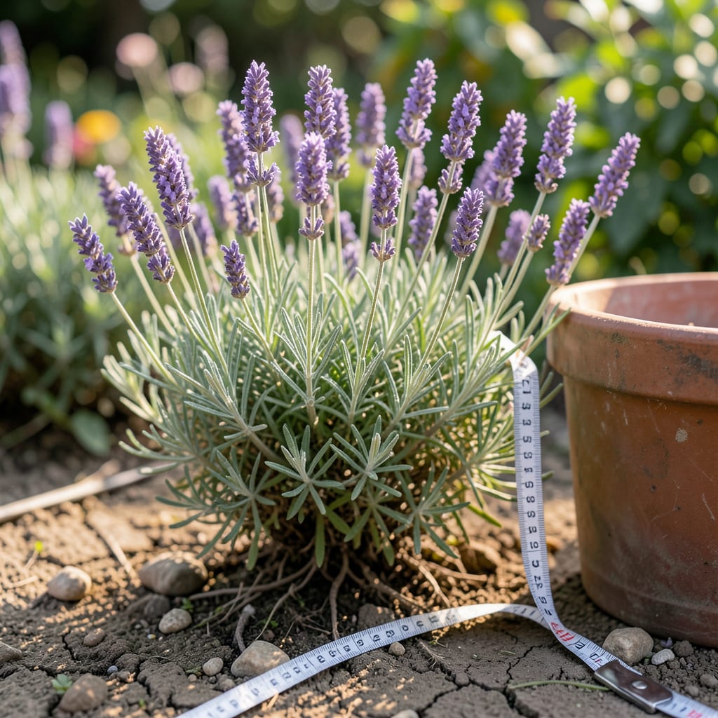 How Tall and Wide Does Lavender Grow: Complete Size Guide example with annotations